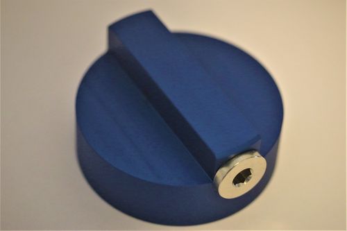 Färgmärkning/sågkedjeoljetankens lock, blå